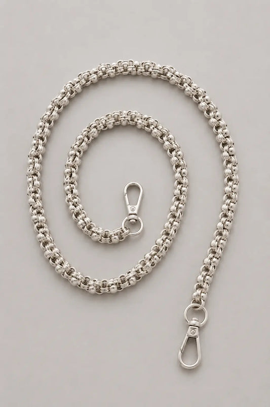 Beaded Silver Pants Chain