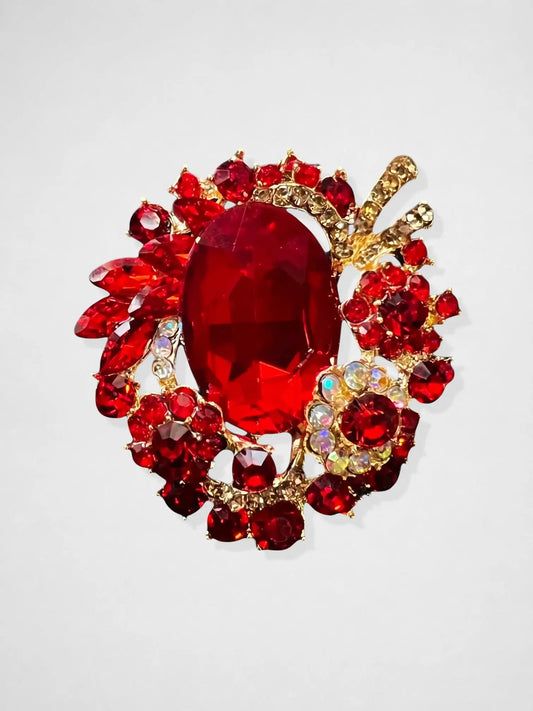 Broche Imperial Red rosyneclub