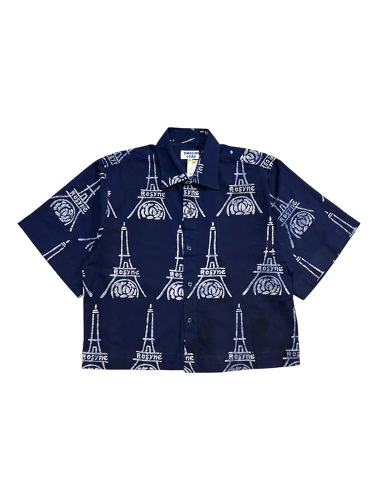 Chemise Crop Paris Blue rosyneclub