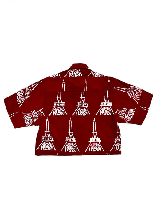 Chemise Crop Paris Red rosyneclub