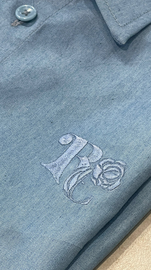 Chemise RC School Blue Brodée rosyneclub