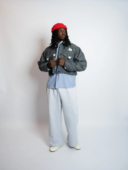 Crop Jacket Jean Blue Wave rosyneclub