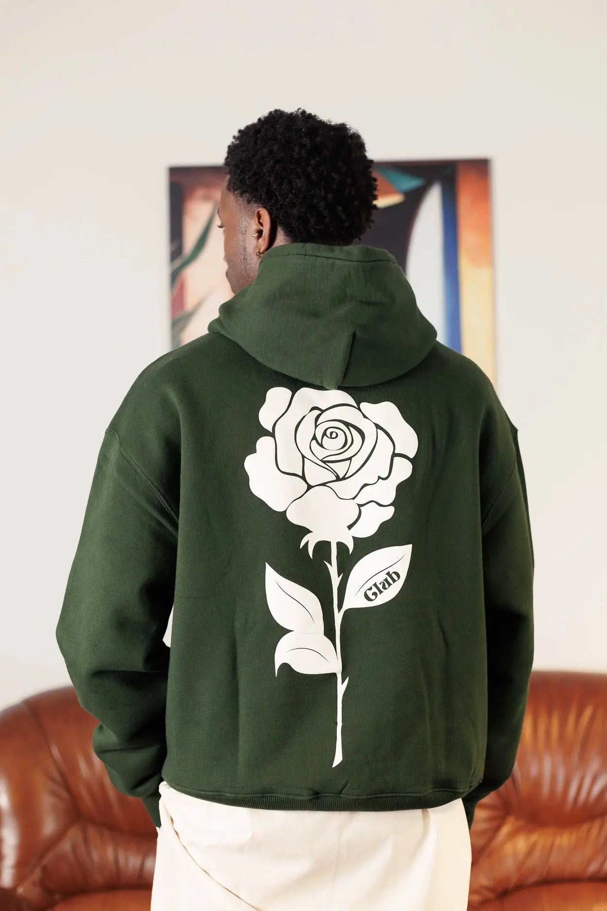 Hoodie Flowers Green - Rosyne Club