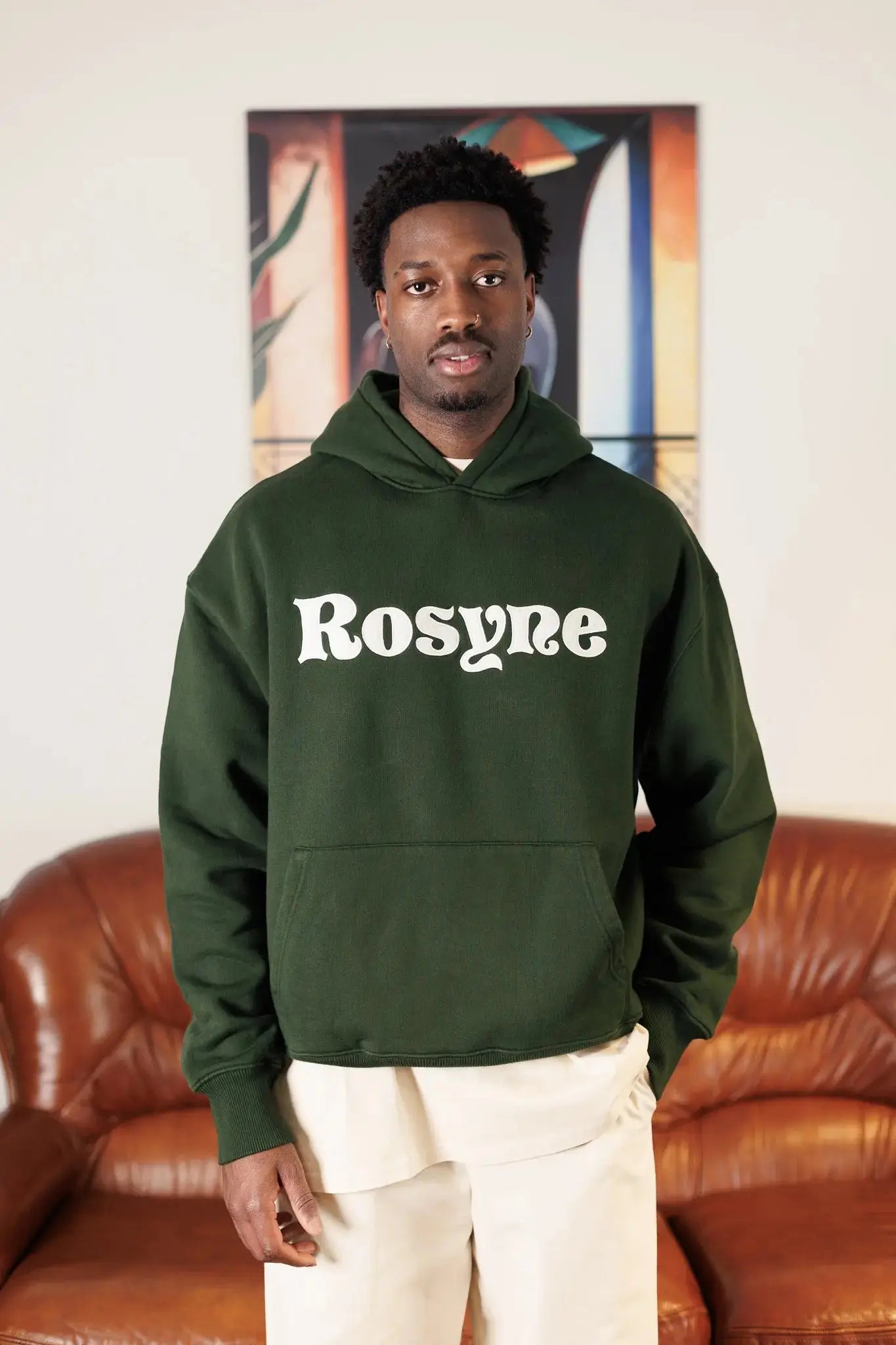 Hoodie Flowers Green - Rosyne Club