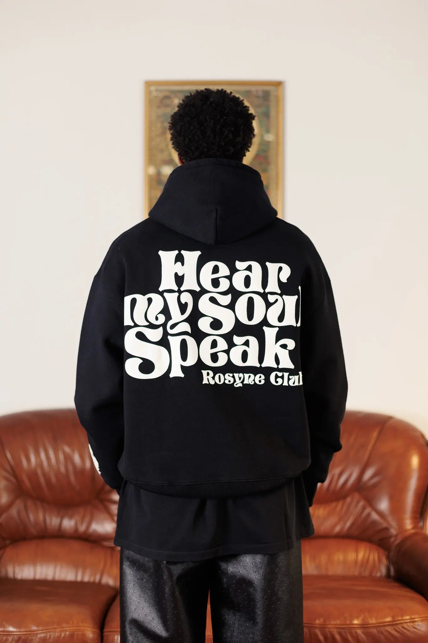 Hoodie Hear My Soul Black - Rosyne Club