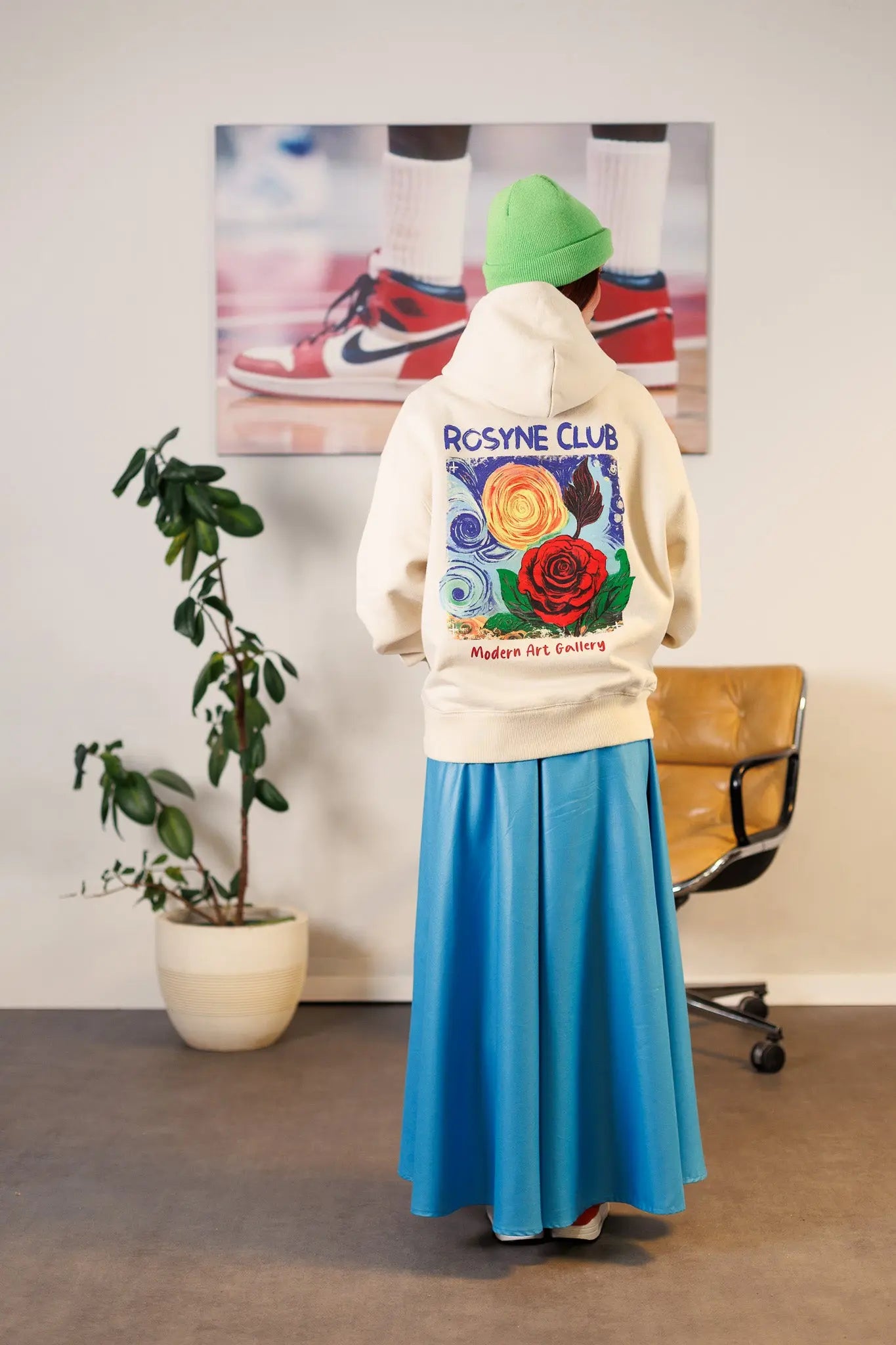 Hoodie Van Gogh Beige - Rosyne Club