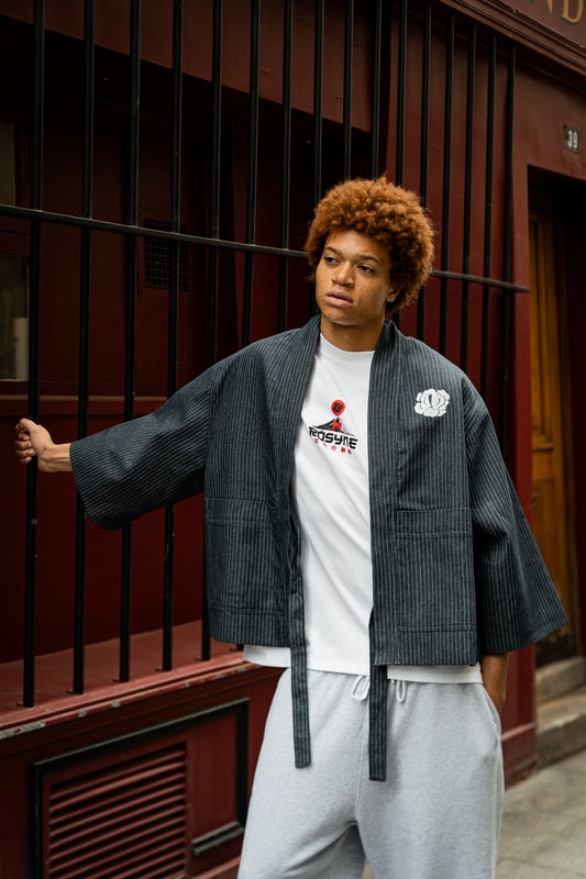 Kimono Line Navy Blue rosyneclub