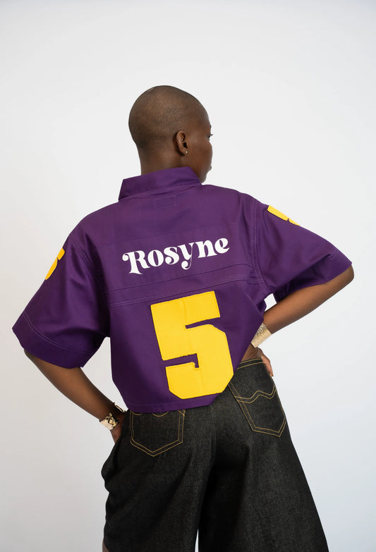 Maillot US Football Crop Rosyne 5 Purple rosyneclub