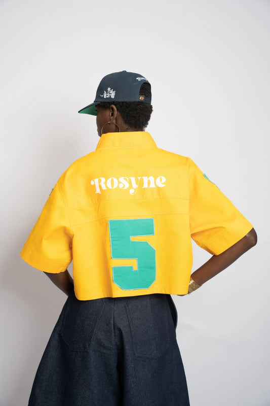 Maillot US Football Crop Rosyne 5 Yellow rosyneclub