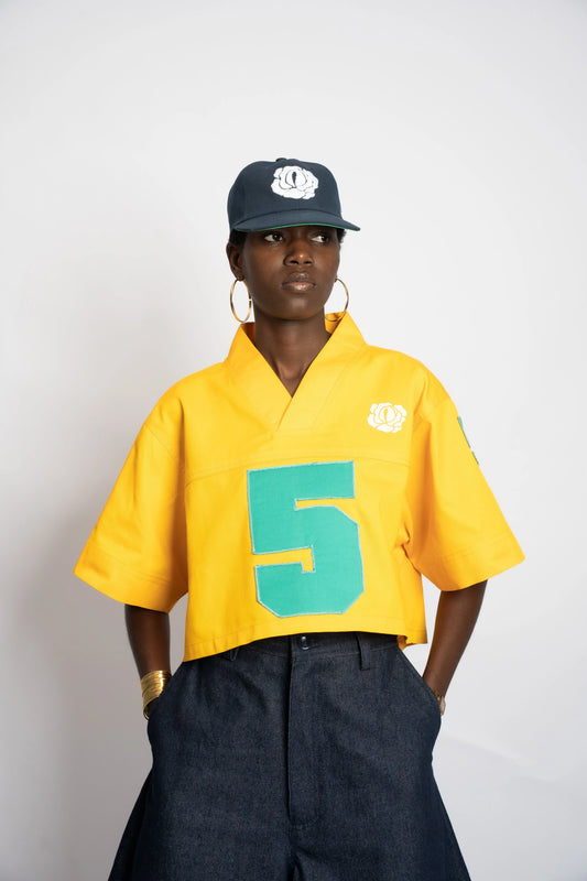 Maillot US Football Crop Rosyne 5 Yellow rosyneclub