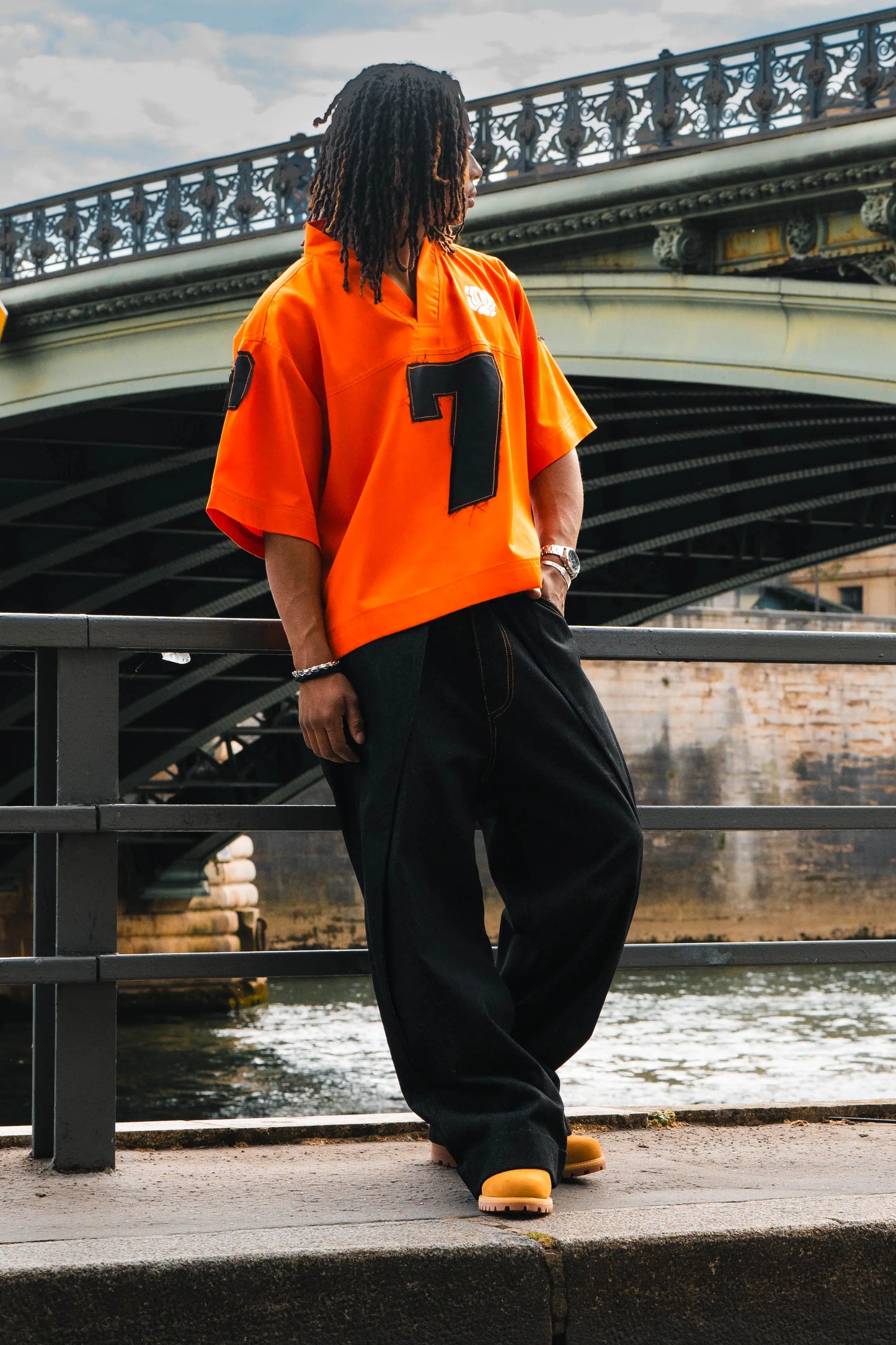 Maillot US Football Rosyne Orange & Black rosyneclub