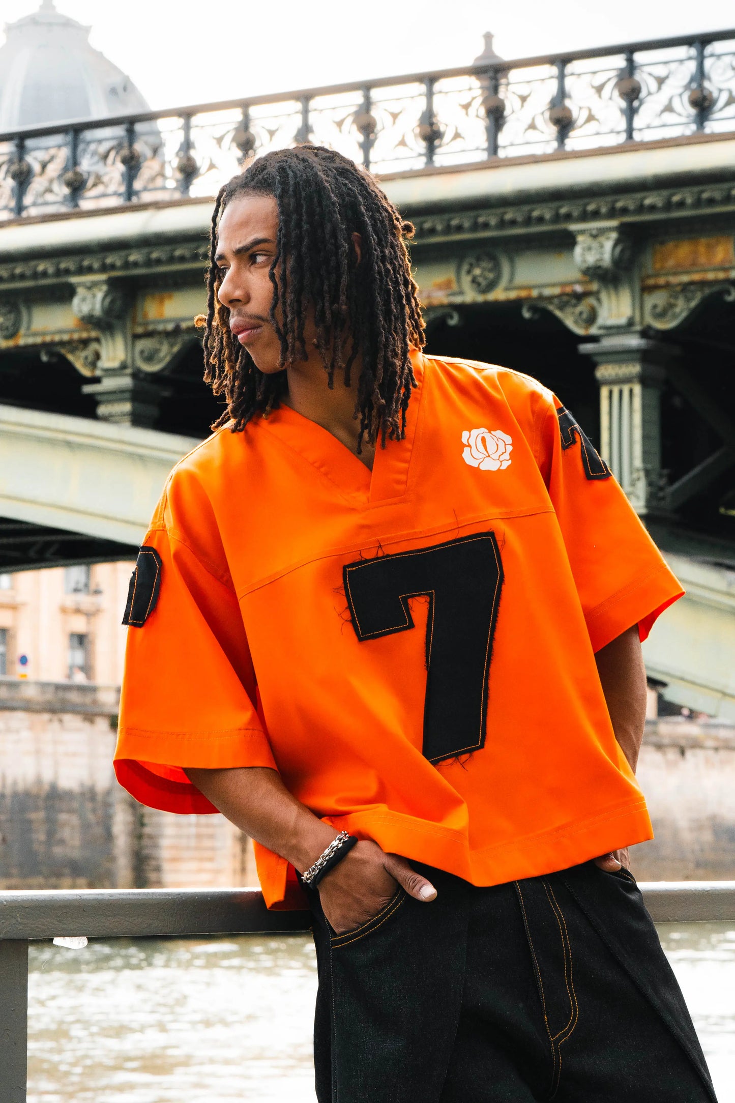 Maillot US Football Rosyne Orange & Black rosyneclub