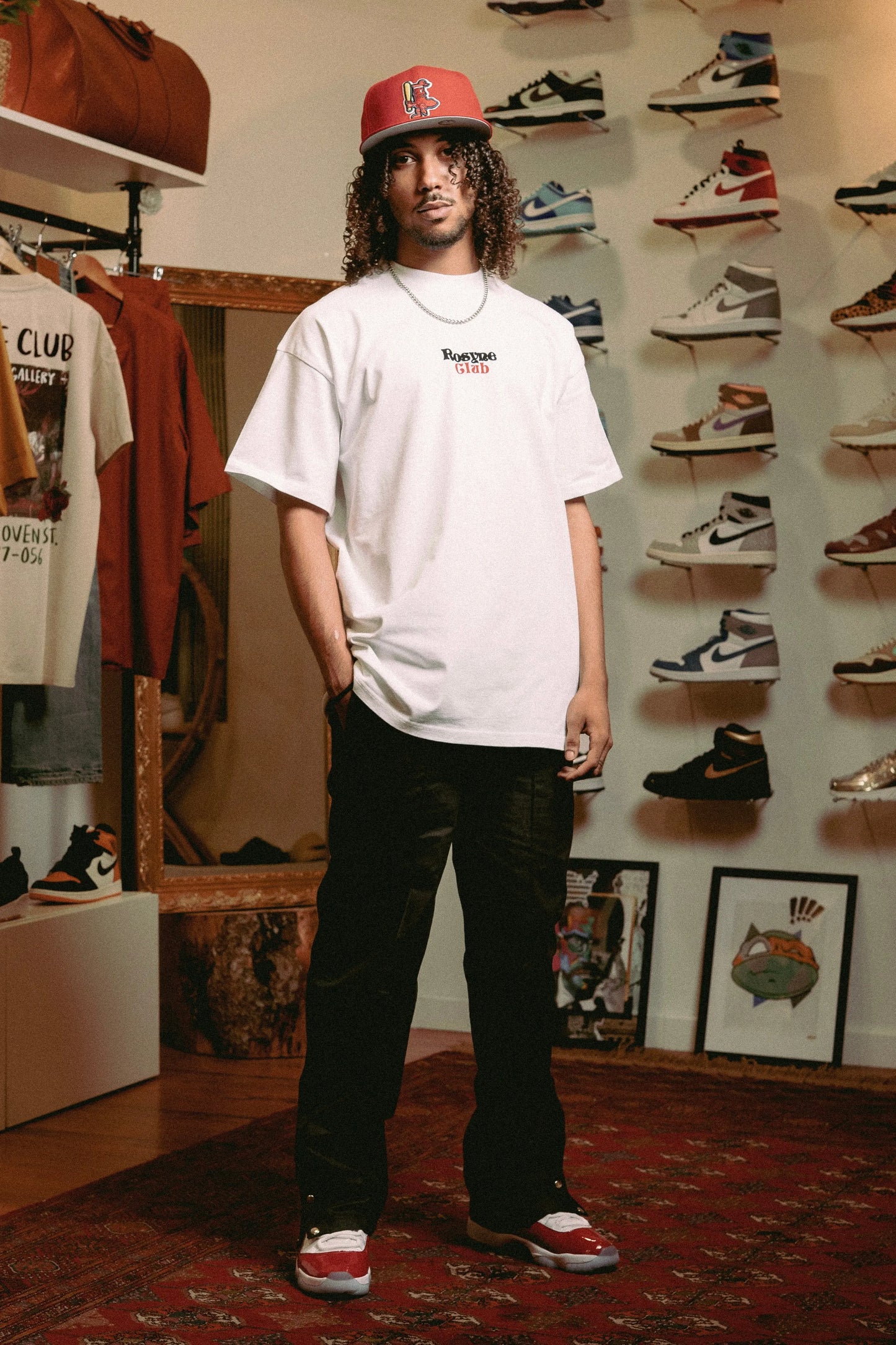 T-shirt Black Picasso White - Rosyne Club