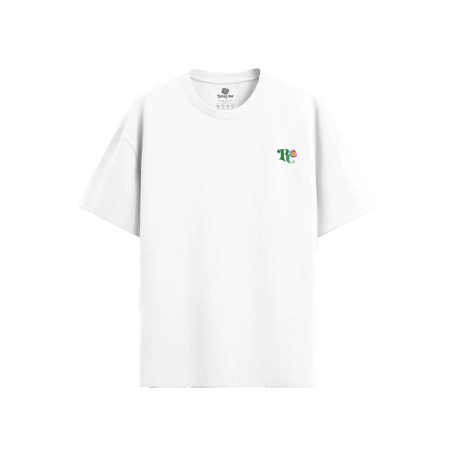 Oversized Basic Rosyne White T-shirt