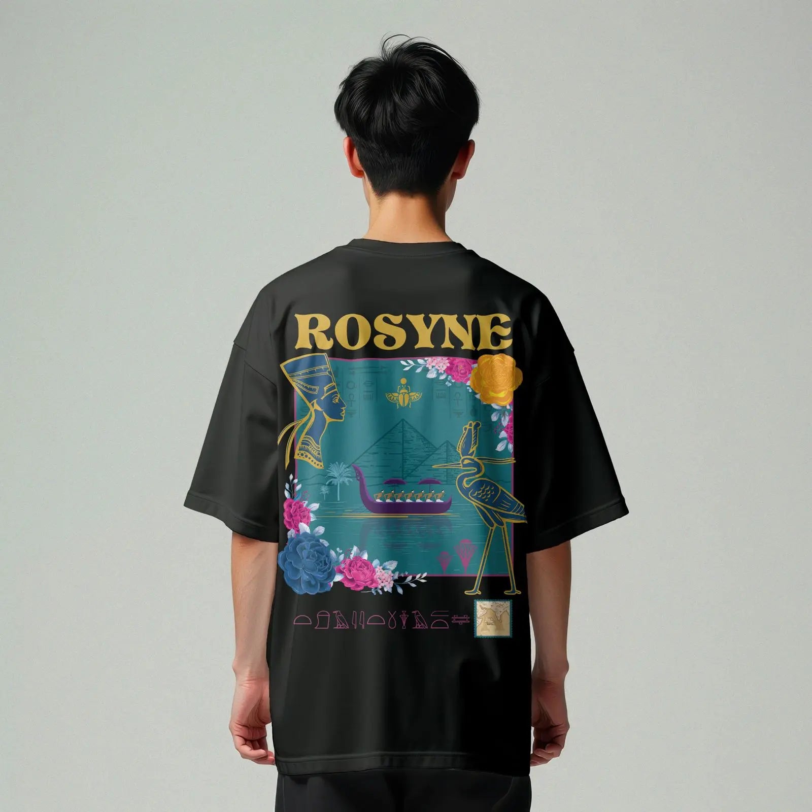 T-shirt Oversize Egypte Black rosyneclub