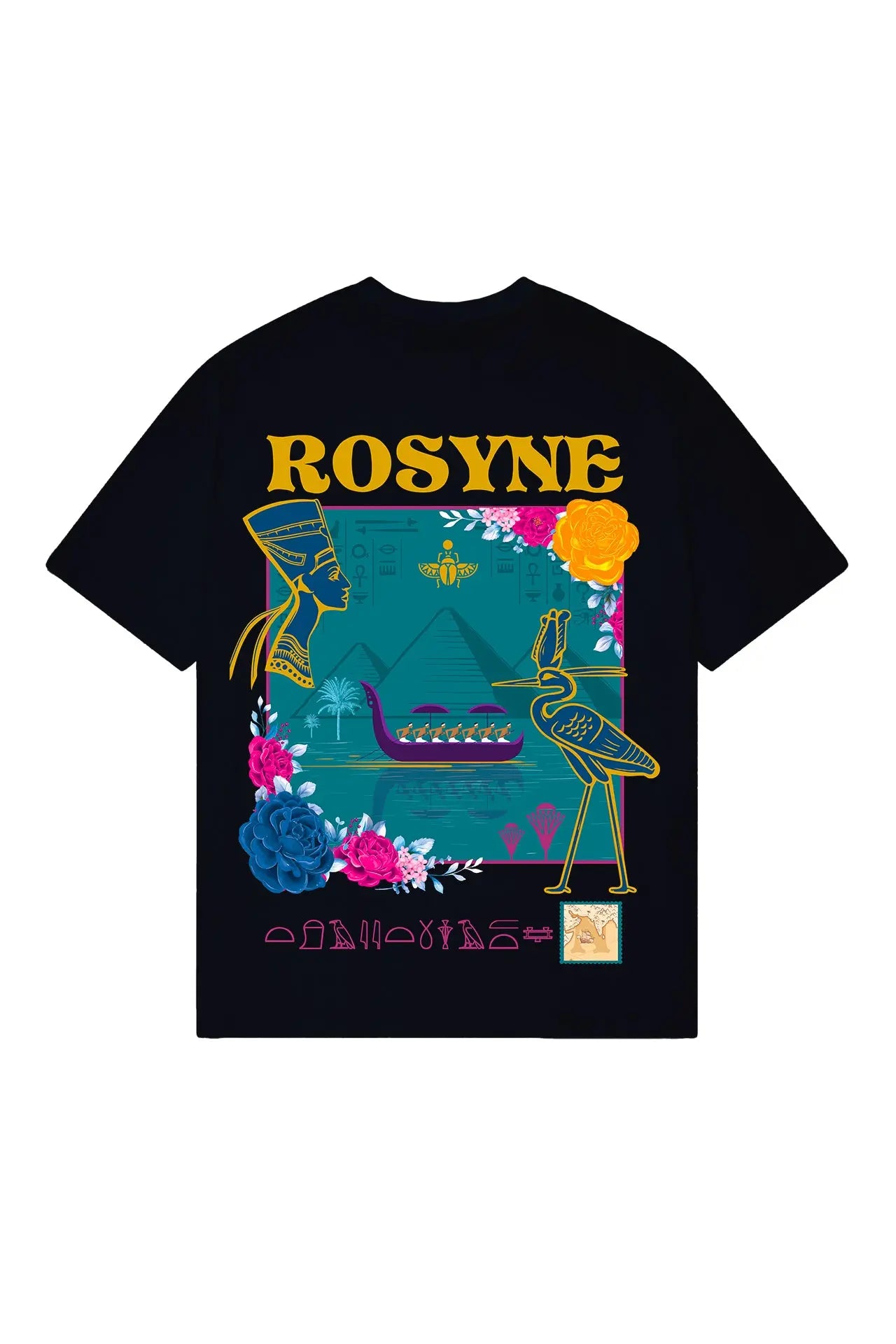 T-shirt Oversize Egypte Black rosyneclub