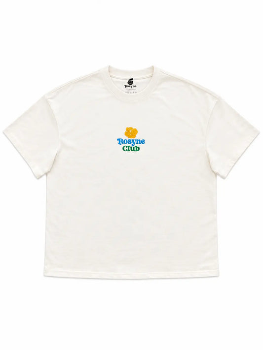 T-shirt Oversize Flowers Blue Beige
