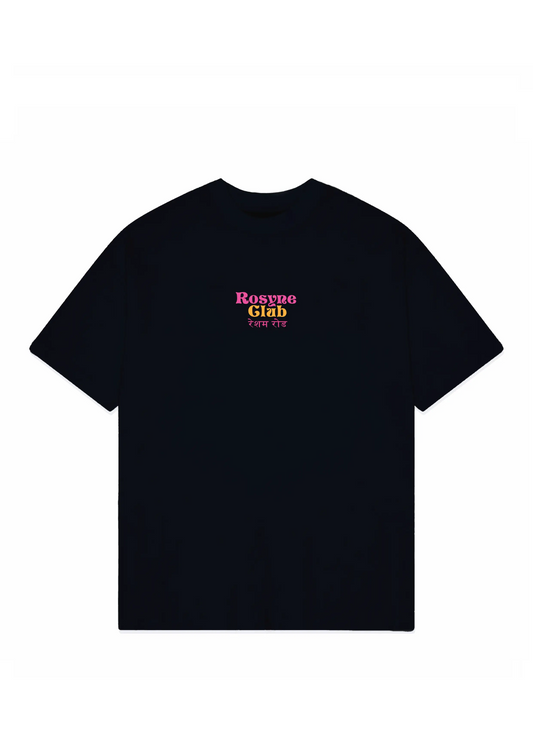 T-shirt Oversize India Black rosyneclub