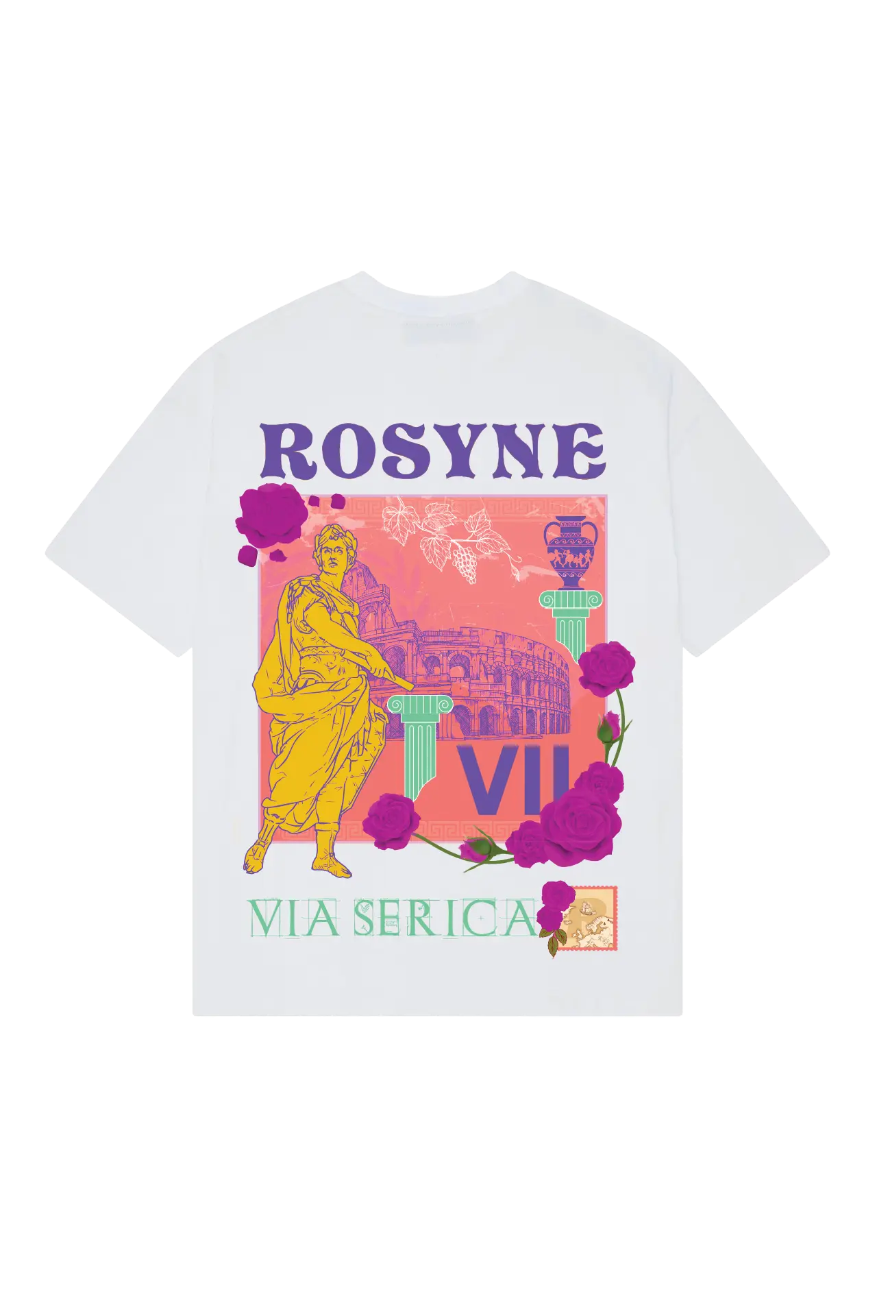 T-shirt Oversize Rome Antique White rosyneclub