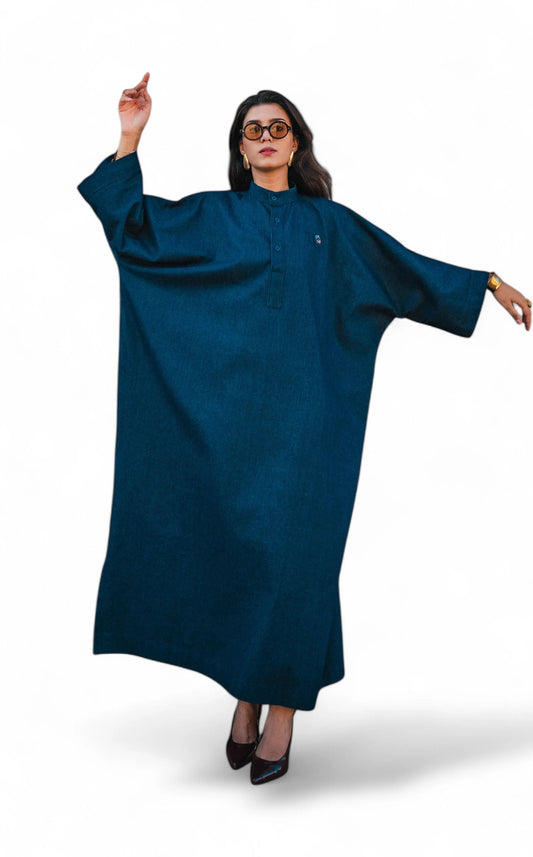 Tunique Oversize – Bleu Nuit (Taille Unique) rosyneclub