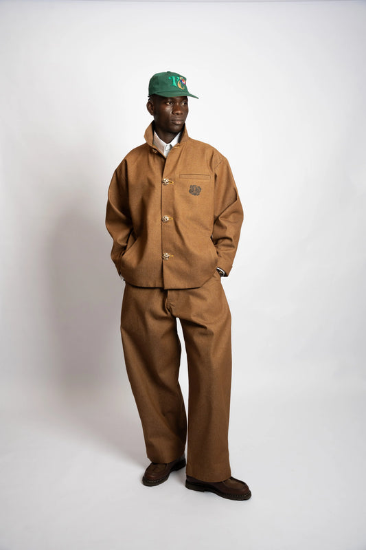 Veste Structure Denim Brown rosyneclub