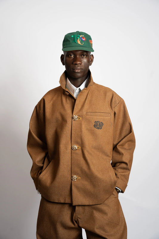 Veste Structure Denim Brown rosyneclub