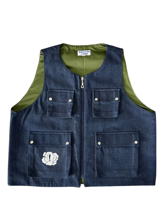 Gilet Pocket Denim Blue