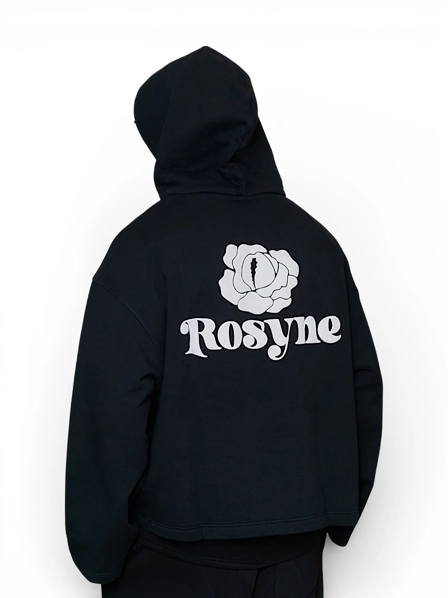 Black Hoodie Boxy Club rosyneclub