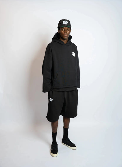 Black Hoodie Boxy Club rosyneclub