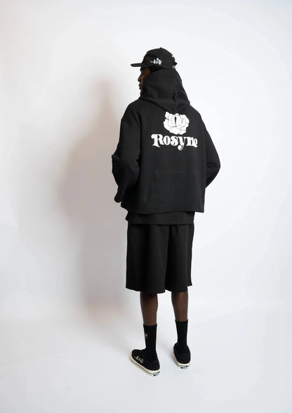 Black Hoodie Boxy Club rosyneclub