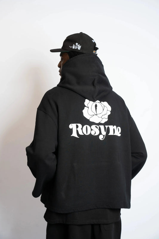 Black Hoodie Boxy Club rosyneclub