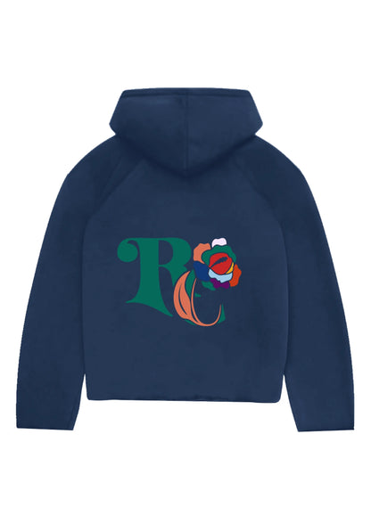 Blue Hoodie Boxy Club rosyneclub