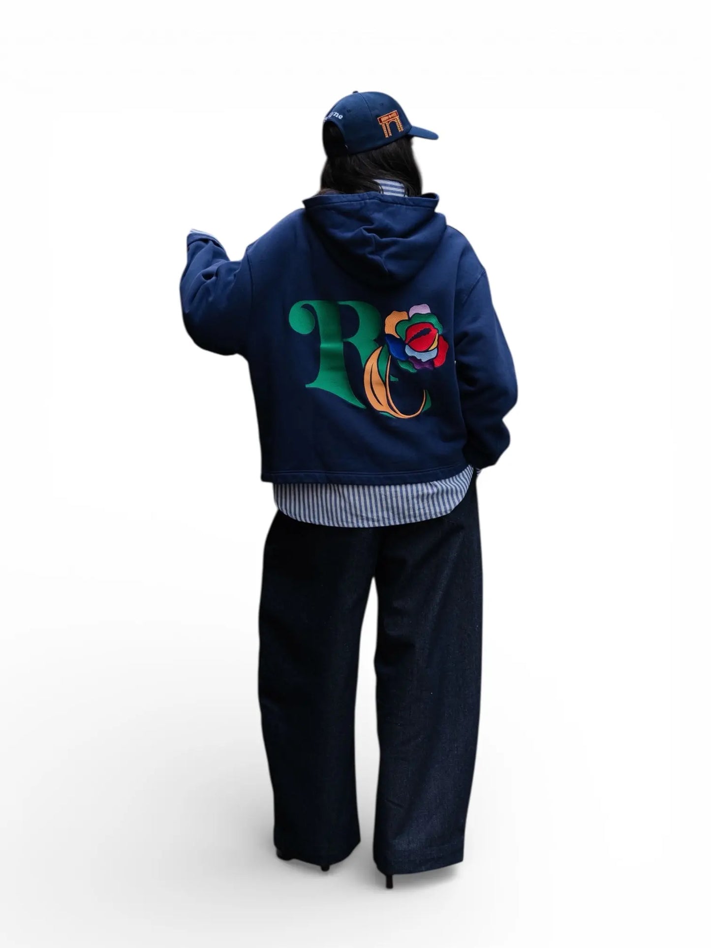 Blue Hoodie Boxy Club rosyneclub