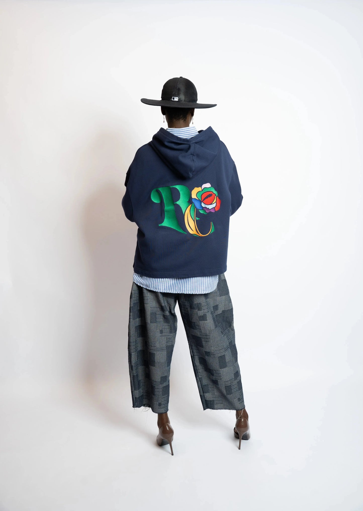 Blue Hoodie Boxy Club rosyneclub