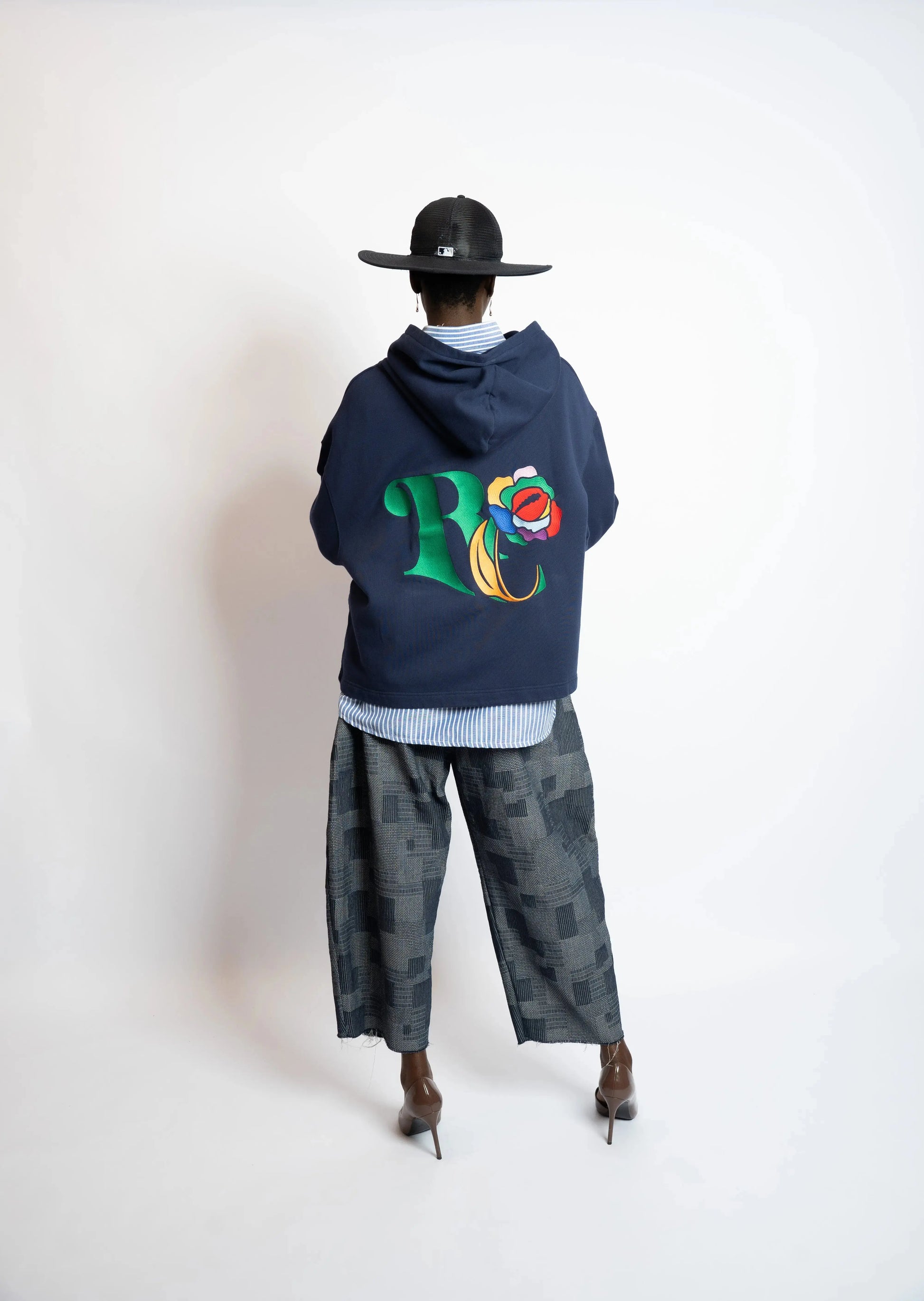 Blue Hoodie Boxy Club rosyneclub