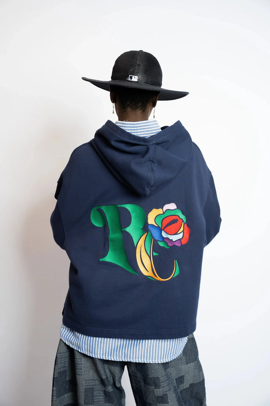 Blue Hoodie Boxy Club rosyneclub