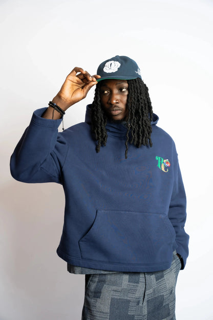 Blue Hoodie Boxy Club rosyneclub