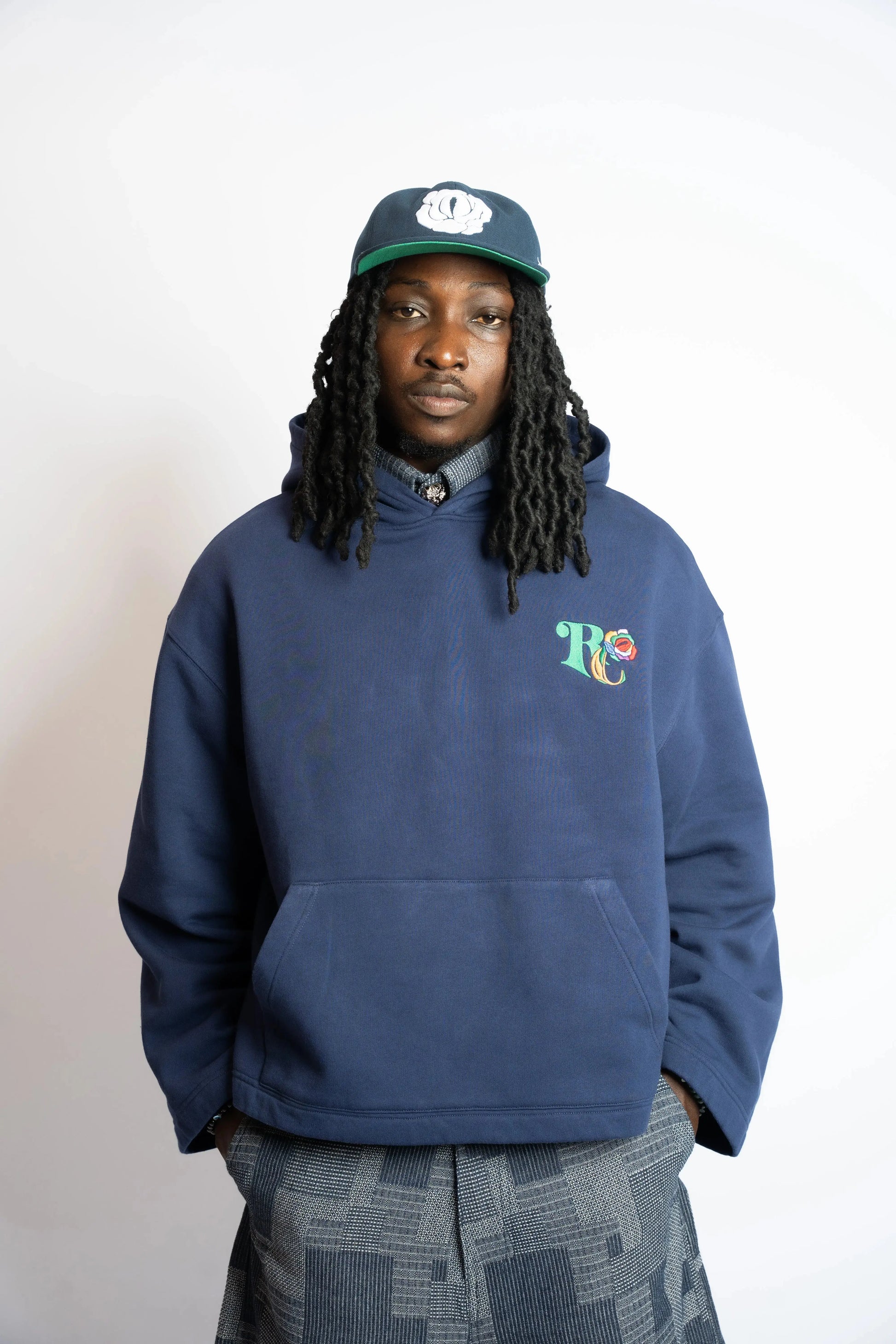 Blue Hoodie Boxy Club rosyneclub