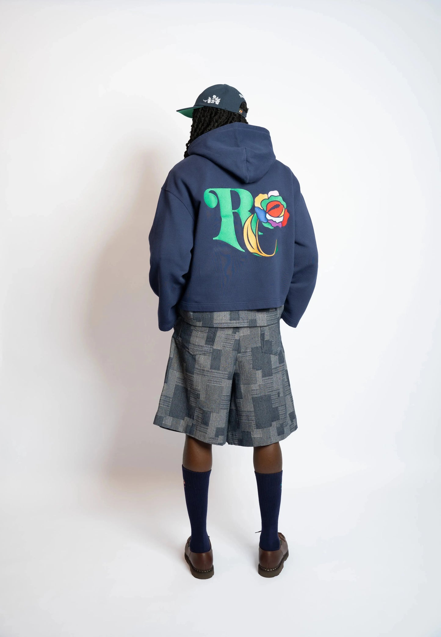 Blue Hoodie Boxy Club rosyneclub