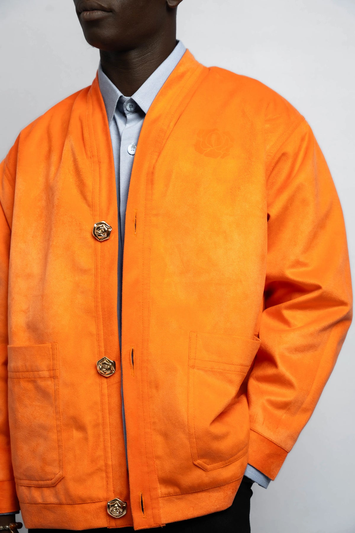 Cardigan Velvet Orange rosyneclub