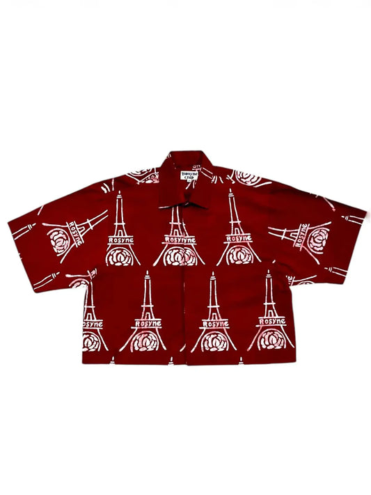 Chemise Crop Paris Red rosyneclub