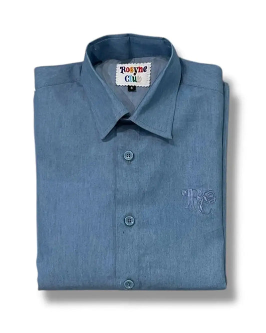 Chemise RC School Blue Brodée rosyneclub