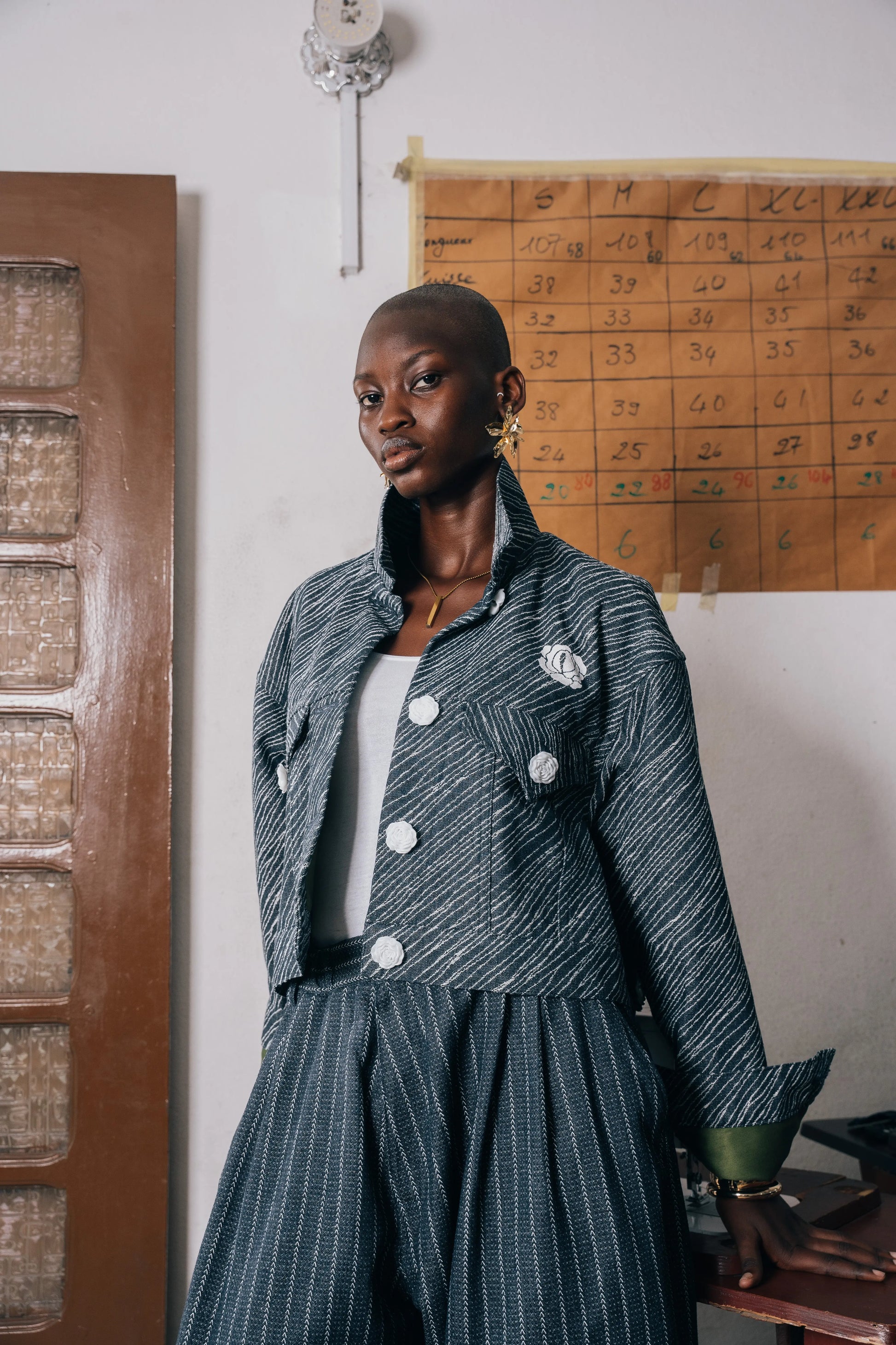 Crop Jacket Jean Blue Wave rosyneclub