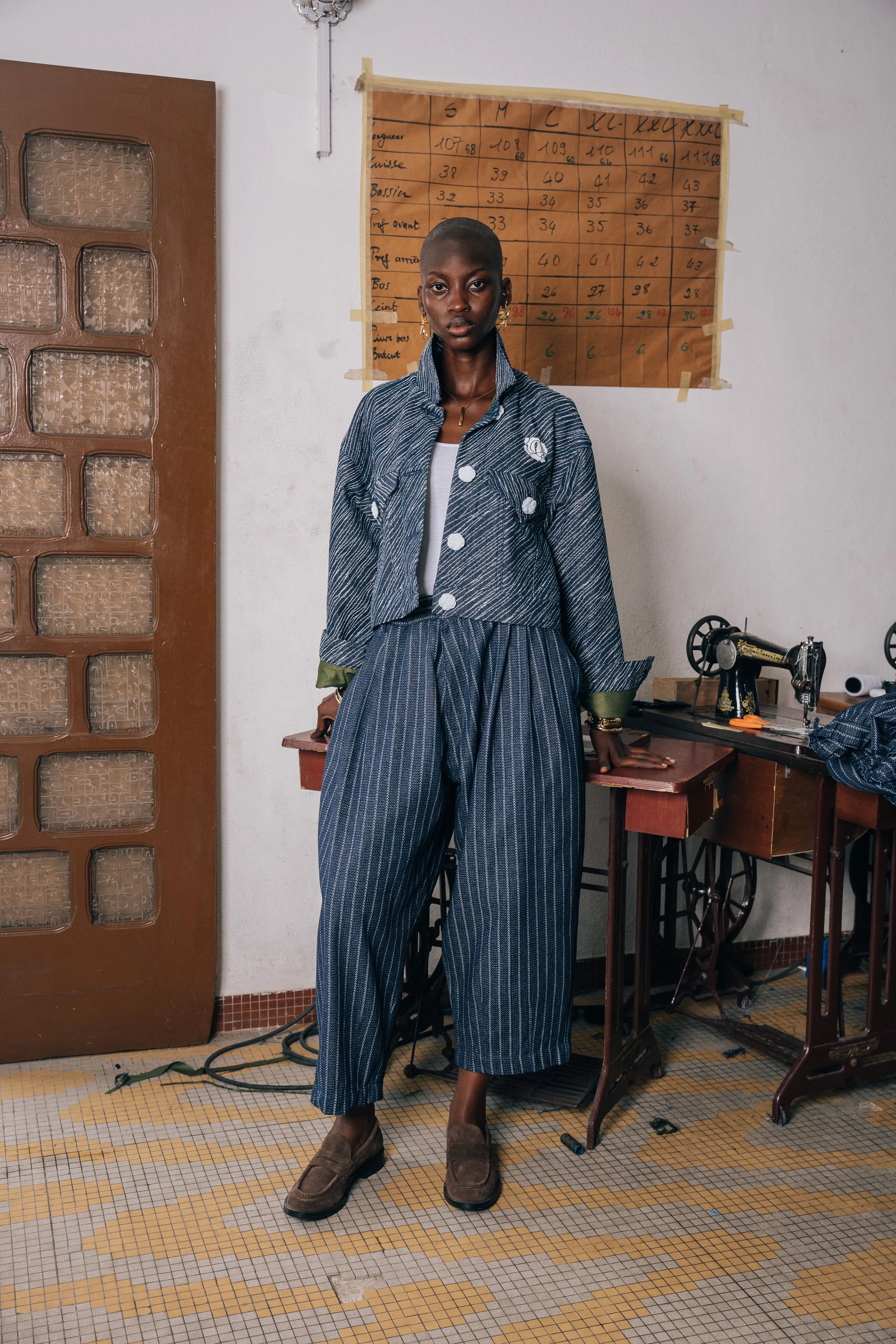 Crop Jacket Jean Blue Wave rosyneclub