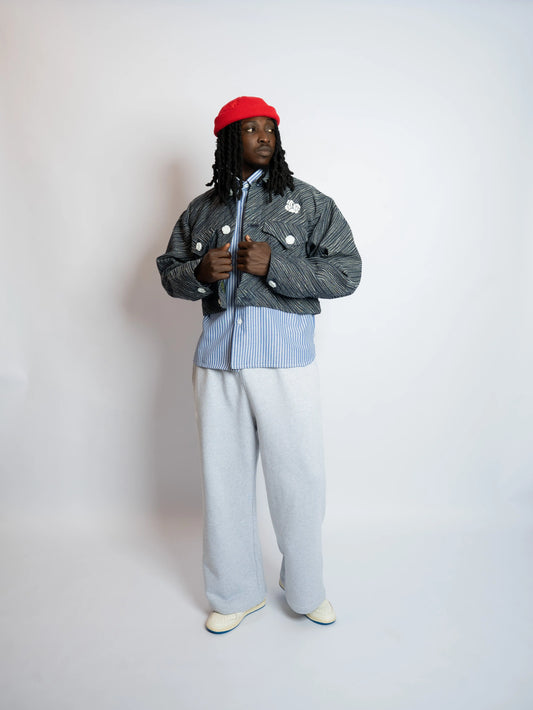 Crop Jacket Jean Blue Wave rosyneclub