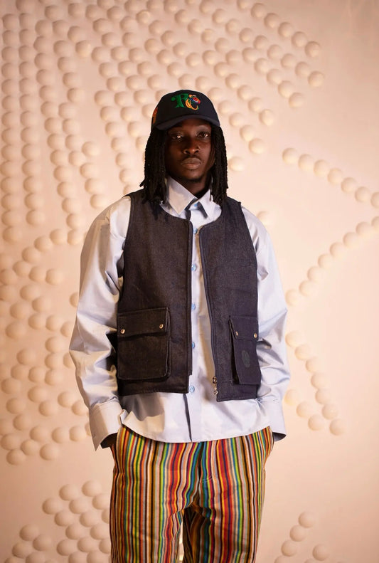 Gilet Pocket Denim Blue rosyneclub