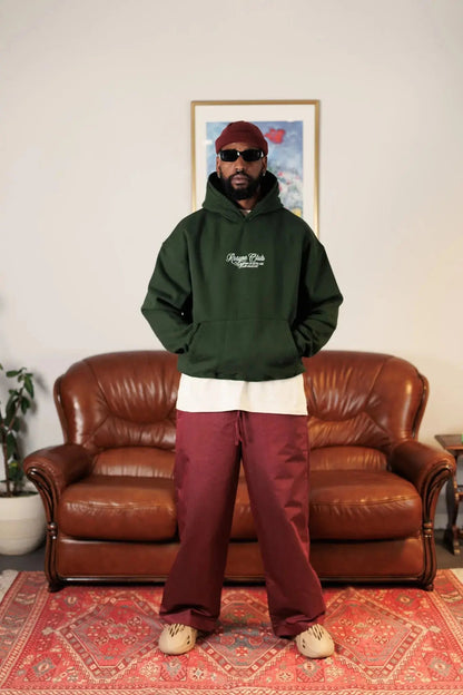 Grey Hoodie Boxy Flower rosyneclub