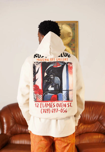 Hoodie Black Picasso Beige - Rosyne Club