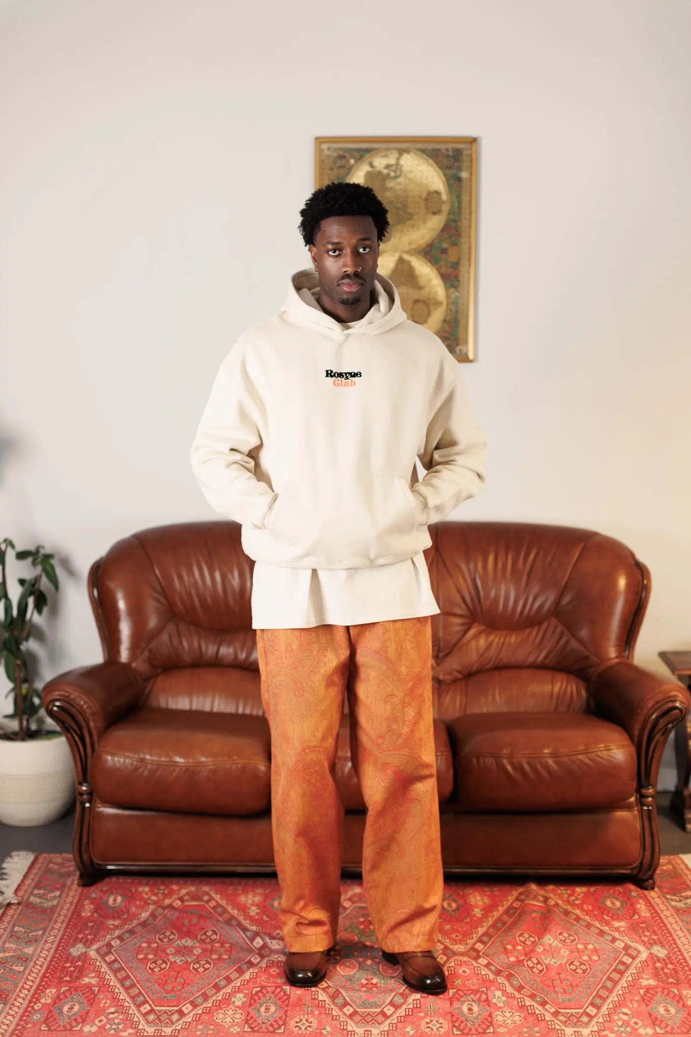 Hoodie Black Picasso Beige - Rosyne Club