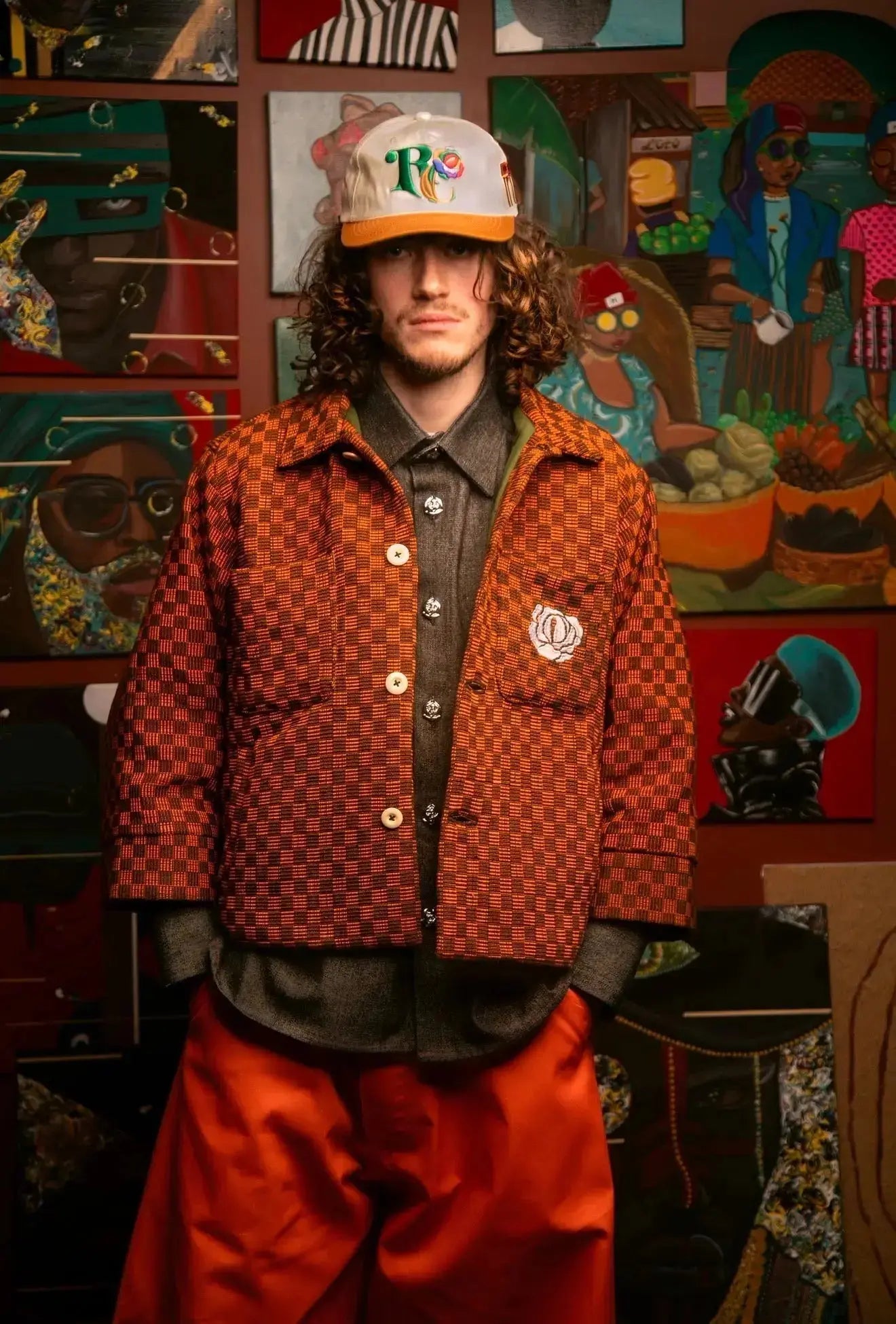 Jacket Asian Kanvô Damier Orange rosyneclub